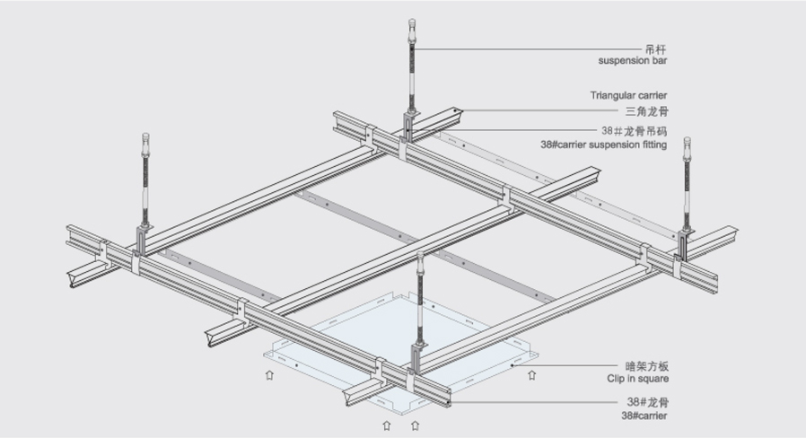 全孔鋁扣板產(chǎn)品安裝